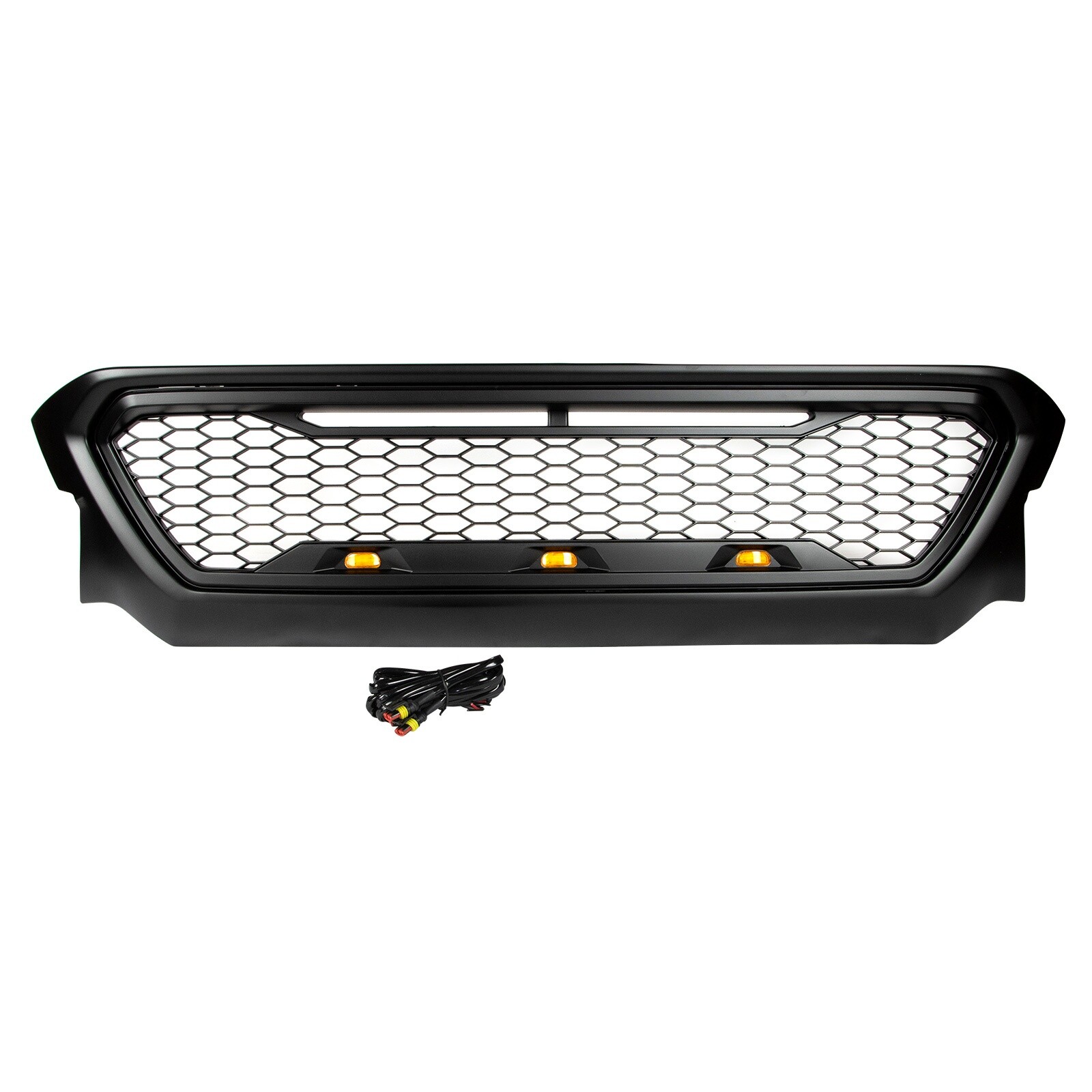 Car Front Grill for 2012-2015 Toyota Tacoma with LED&Wiring Gloss Black