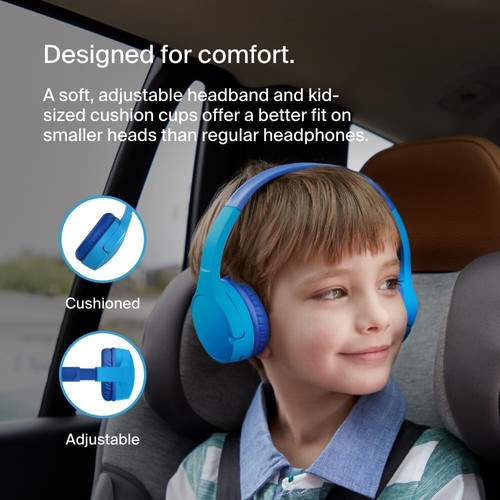 Belkin SoundForm Mini - Wireless Bluetooth Kids Headphones, 30H Battery, 85dB Sa - Picture 6 of 10