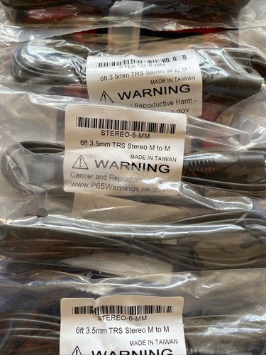 Aux 3.5mm cable male to male car audio cord for headphones/car/stereo 6ft - Picture 2 of 3