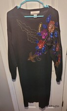 Diana Marco Black Sweater Dress size 14