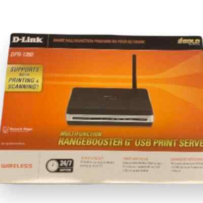 D-Link DPR-1260 Multifunction Rangebooster G USB Print Server NEW- NO POWER CORD