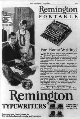 Photo:Remington Portable,typewriter,Home Writing,1926,ad - Picture 1 of 1