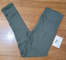 LuLaRoe Leggings OS One Size Beautiful Solid Olive Green NWT