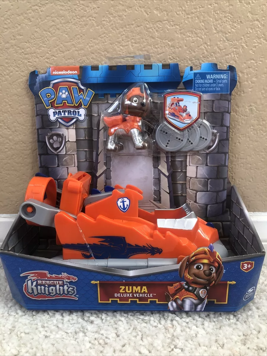 Zuma Rescue Knights Paw Patrol vehicle and figurine