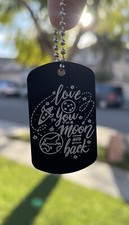Military Dog tag Keychain stainless steel Custom Laser Engraved