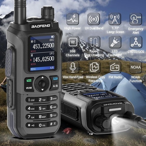 Scanner radio vigili del fuoco polizia ricetrasmettitore portatile antenna radio dual band - Foto 3 di 3