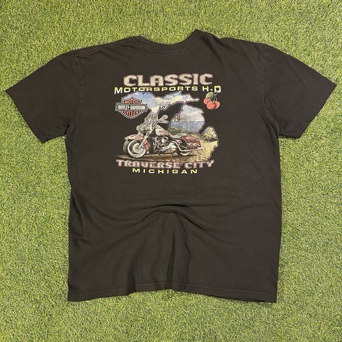 T-shirt Harley-Davidson EAGLE Flames vintage taglia XL American Heritage - Foto 5 di 9