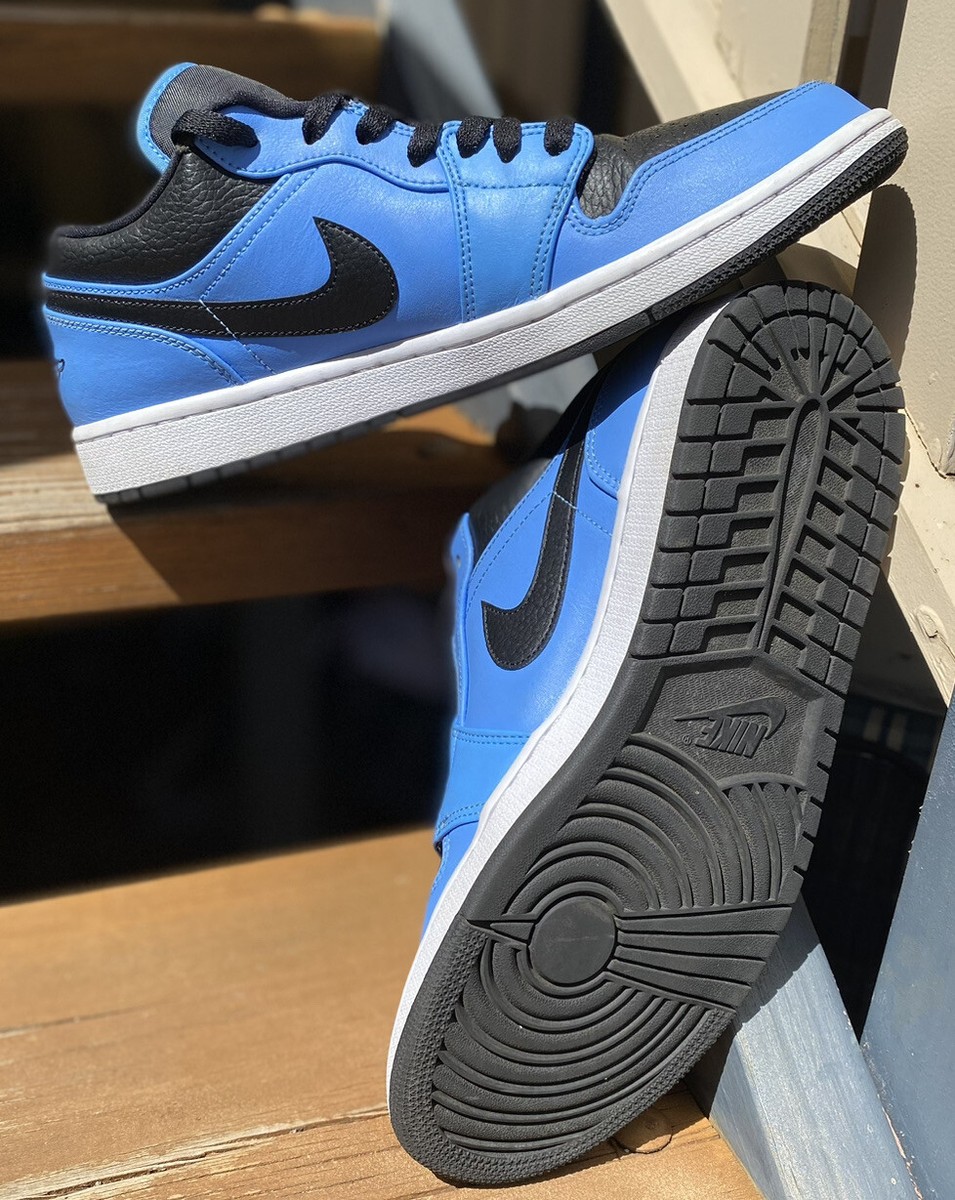 Nike Air Jordan 1 Low University Blue 553558-403 UNC Blue Black
