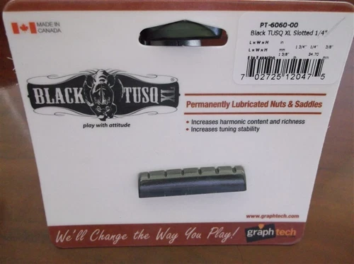 NEW Graph Tech PT-6060-00 Slotted Nut For Epiphone - BLACK TUSQ XL