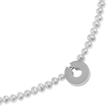 Ernstes Design Collier Halskette K73 Edelstahl Brillant 0,016 Perlen 42 cm Kette