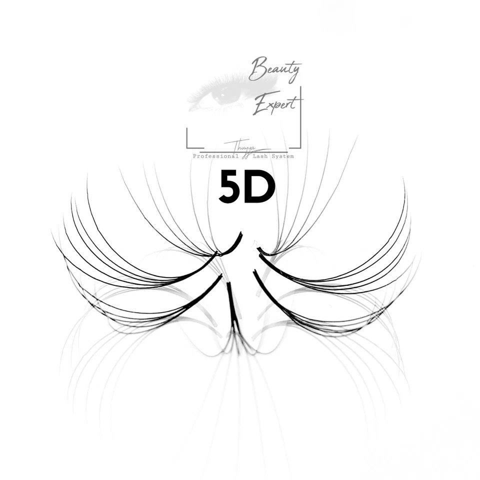 5D♡0.07 LOSE HANDMADE WIMPERNFÄCHER ♡ 500 Fertige Fächer ♡ 2500 Volumenwimpern  - Bild 2 von 4