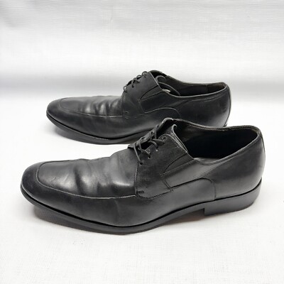 Bruno Magli Derby Black Leather Dress Shoes Men’s B