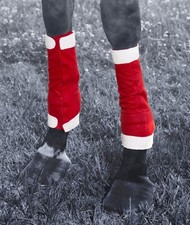 Horse Holiday Wear - Santa Leg Wraps - Set of 4