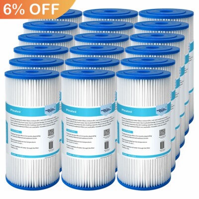 18 Pack 10'' x 4.5'' for Big Blue RO Sediment Pleated Water Filter 5/20/50 Micron