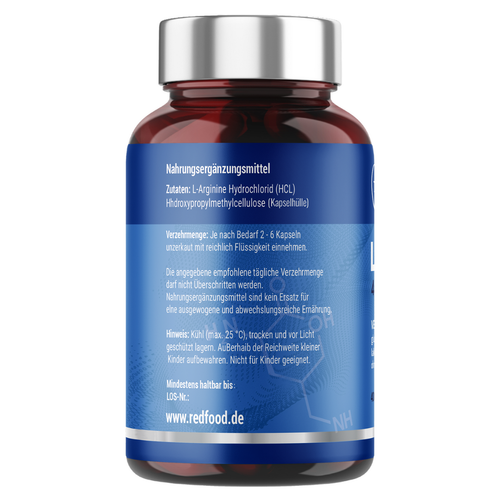 L-Arginin Kapseln hochdosiert XXL Dose 400 Kapseln Qualität Made in Germany - Bild 3 von 5