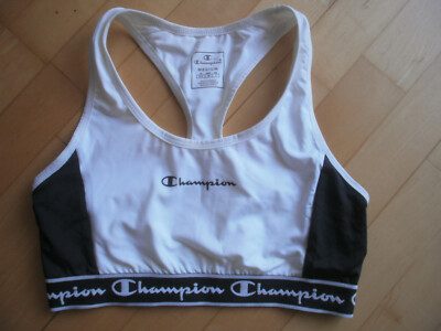 CHAMPION  Sport Bustier, weiß/schwarz,  Gr. M