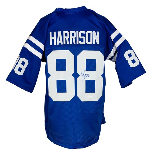 Marvin Harrison Signed Custom Blue Pro Style Football Jersey JSA ITP - Picture 1 of 5