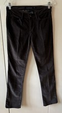 Calvin Klein Stretch Corduroy High Rise Pants In Gray/asphalt Sz 2 Relaxed Leg