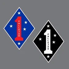 MA-3202 1st Marine Division Fallujah USMC Car Bumper Sticker Window Decal