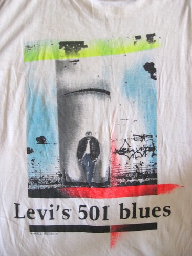 LEVI’S 501 BLUES - VINTAGE 1980’S MEN’S TEE / T-SHIRT - GR. L - BRUCE SPRINGSTEEN - Bild 6 von 9
