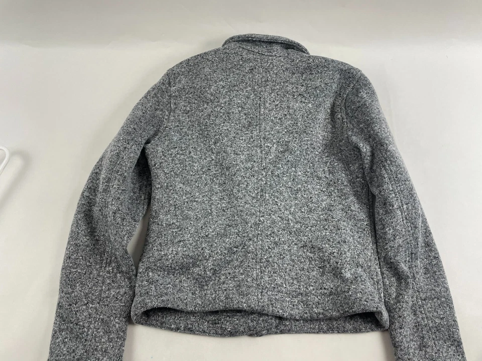 Chaqueta Antigua Azul Marino Niña Talla XL (14) Gris Brezo Asimétrica Cremallera Completa Manga Larga Foto 2 de 4