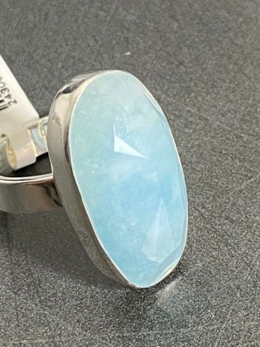 Design Ring Aquamarin facettiert ca 2-3 cm lang, Silber (925) TOP Qualität - Bild 12 von 12