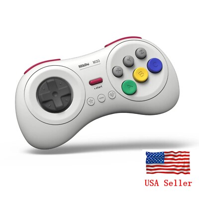 8Bitdo M30 2.4G Wireless Gamepad Controller for Sega Genesis Mini and Mega Drive