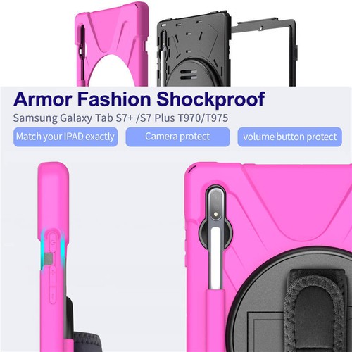 Shockproof Case Rotating Stand Cover For Samsung Galaxy Tab S6 S7 S8 11" 12.4" - Picture 34 of 78