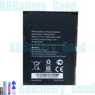 Batteria Di Ricambio 2550mAh Per M7350, TBL55A2000, TBL-55A2550, TL-TR961