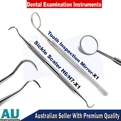 Professional Dentists Oral Hygiene Explorer H6/H7 Tooth Scraper Mirror Handle