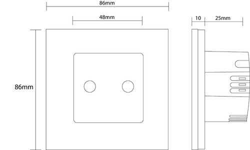 Touch Lichtschalter Steckdosen Wechselschalter Dimmer USB Alurahmen LUXUS-TIME - Bild 59 von 123