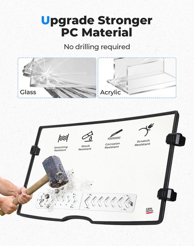 KEMIMOTO Front Full Windshield Vented for 2020-2024 TRACKER 800SX Arctic Cat - Picture 4 of 12