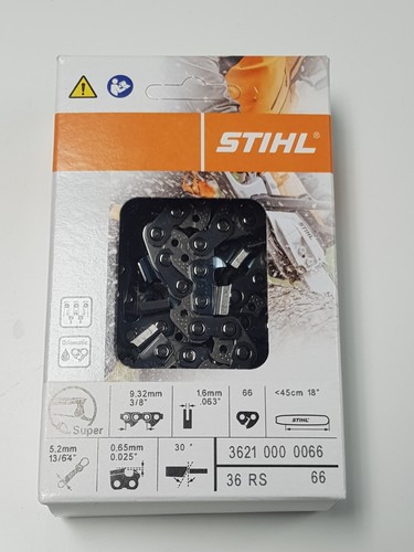 GENUINE STIHL CHAINSAW CHAIN 3621 000 0066 18" 45CM 66 DRIVE LINK FITS MS291...