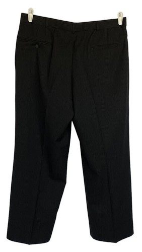Men's Gianfranco RUFFINI Black Pinstripe 4 Button 2 Pc Suit Size 44R, 35X28 - Picture 15 of 17