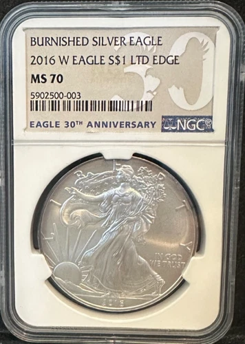 2016-W  Burnished Silver American Eagle NGC MS 70