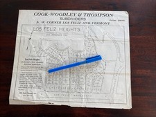 1921 LOZ FELIZ HEIGHTS Real Estate Map Los Angeles County Recorded Tract