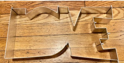 Vintage Magic Line Love Cut Out Cake Form Pan Mousse Mold 9x16x2 Valentine s Day