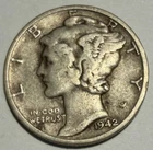 1942 10C Mercury Dime