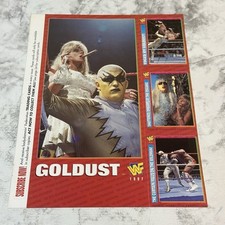 1996 WWF Uncut Trading Card Sheet 64-66 Goldust WWE Magazine Dustin Rhodes AEW