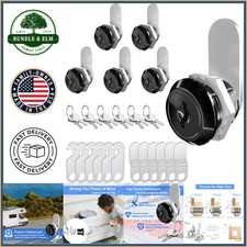 Cabinet Lock Set with Keys for Secure Storage, 6 Zinc Alloy Locks Included