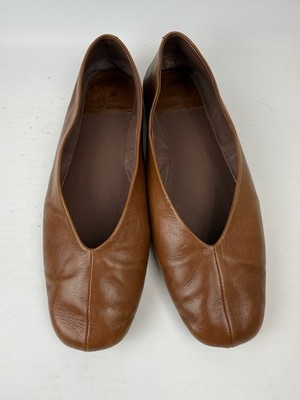 Jeffrey Campbell Women's Leather Fathom Ballet Flat Shoes Brown