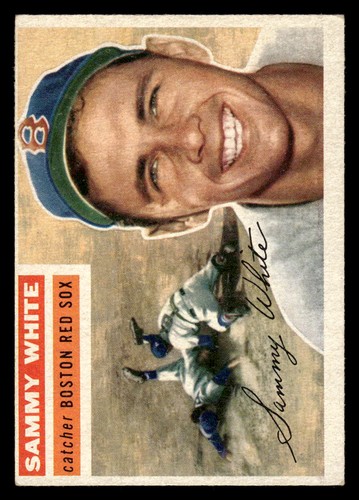 Sammy White [White Back] #168 1956 Topps card