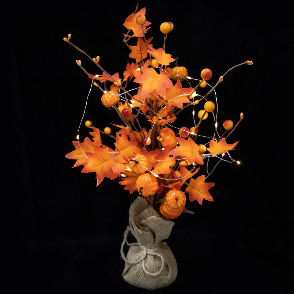 Led Bonsai Tree Table Top with Lights Thanksgiving Lighted Desktop Shape - Image 3 of 4