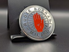 Ruote Borrani Lamierino Logo Coprimozzo Cerchio 56mm Emblema Fregio Stemma Badge