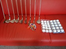 Slazengerl Set of Golf Clubs with Wilson PW Stand Golf Bag, Balls, and Unmbrella