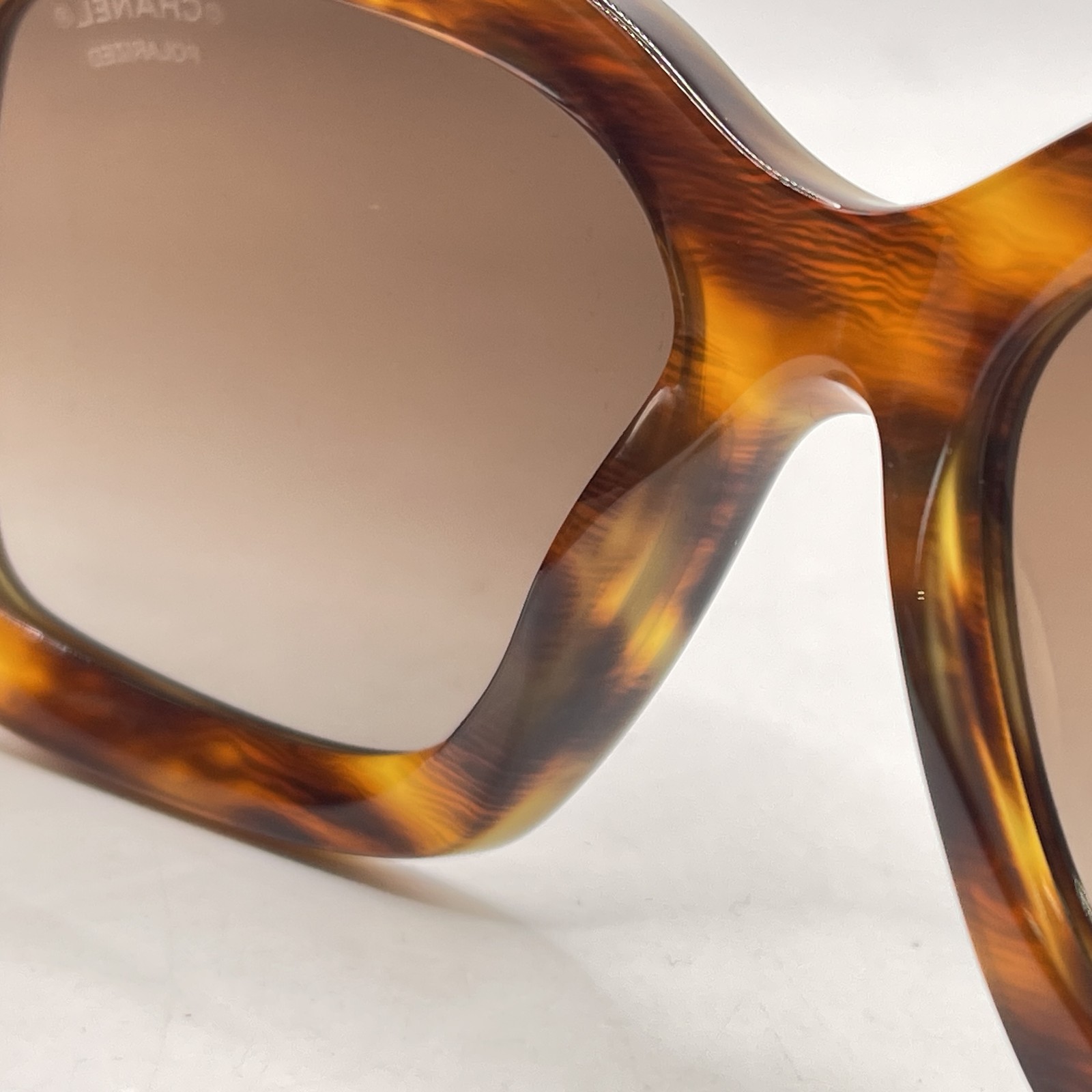 Chanel Womens Thick Rectangle Gradient Polarized … - image 10