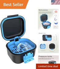Leak-Proof Denture Case, Denture Cup for Soaking Dentures, Retainer Cleaning ...
