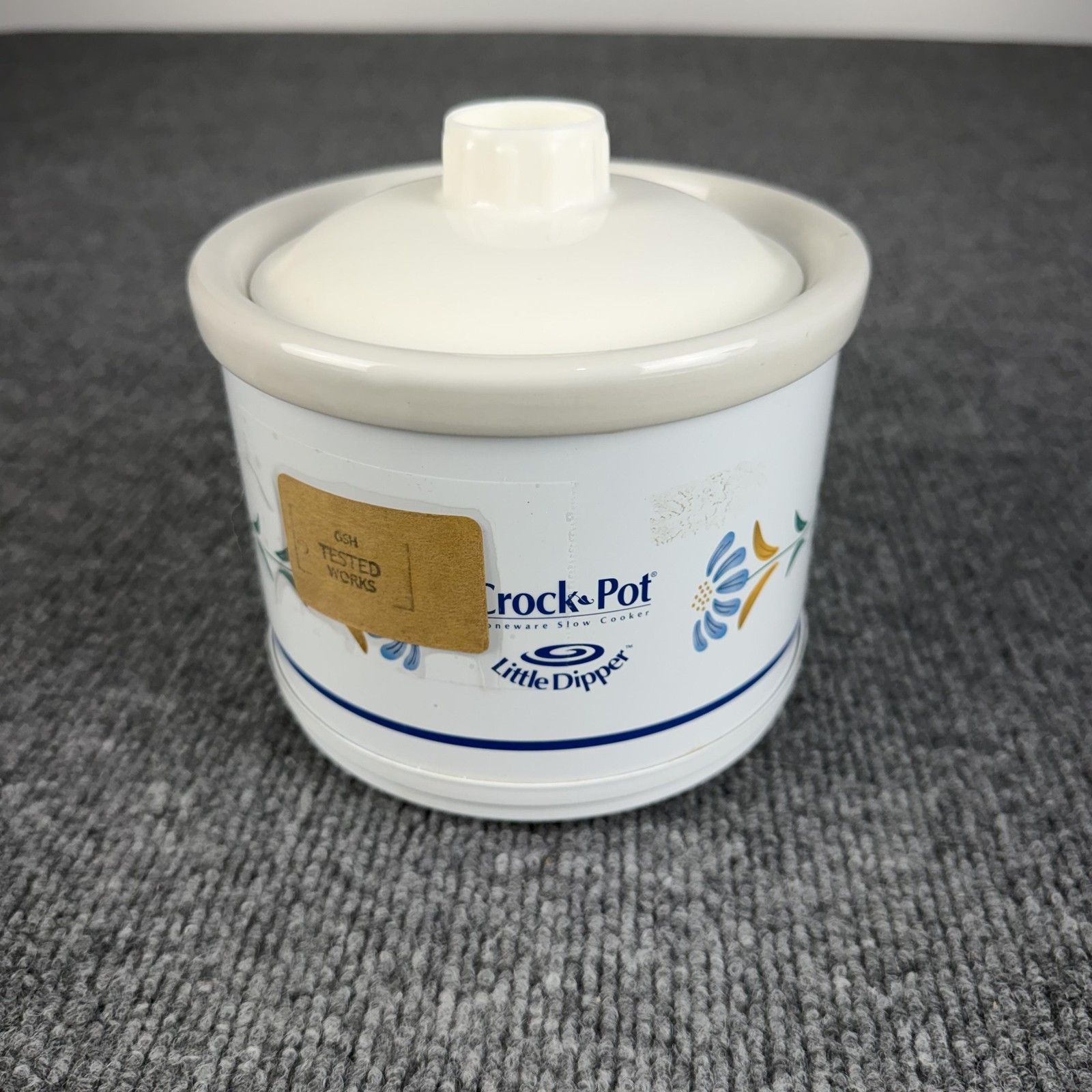 Crock-Pot Little Dipper Mini Slow Cooker 16 Oz White Floral 