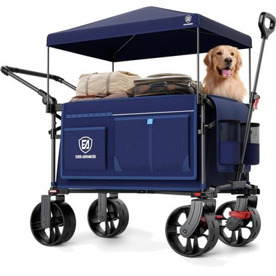 Bollerwagen faltbar 225L 150kg Blau Strand Camping Einkauf Tier