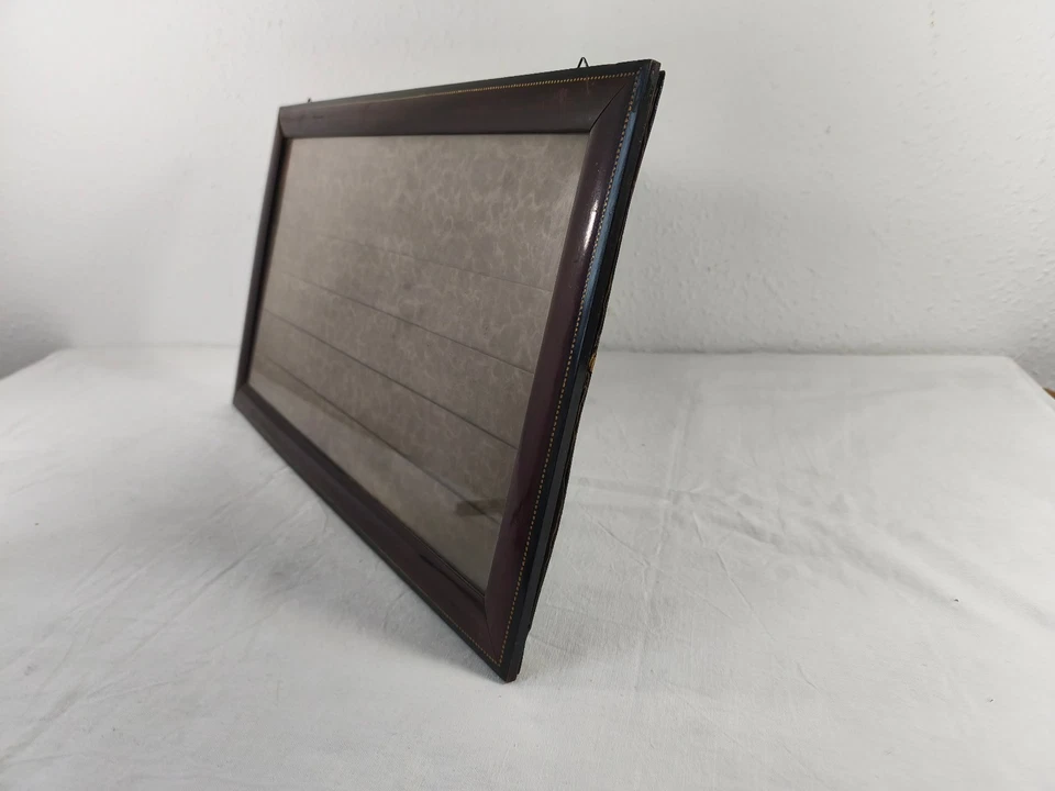 Standbilderrahme Bilderrahmen / Rahmen " Schellack Rot Perlrand " um 1900 - Bild 1 von 2